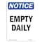 Signmission OSHA Notice, 5" Height, Empty Daily Sign, 5" X 3.5", Portrait OS-NS-D-35-V-12026 - alternate 1